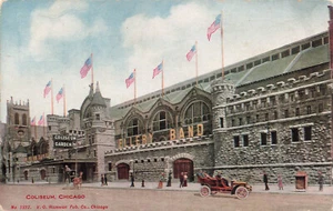 COLISEUM VINTAGE CHICAGO IL ILLNOIS POSTCARD 080823 S - Picture 1 of 2