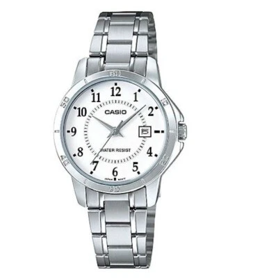 CASIO LTP-V004D-7BUDF OROLOGIO DONNA ACCIAIO BIANCO DATA 30mm SOTTOCOSTO - Immagine 1 di 3