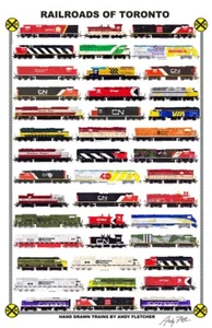 Railroads of Toronto 11"x17" Railroad Poster by Andy Fletcher signed - Picture 1 of 1