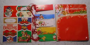 Lot of 70 Vintage Christmas Gift - Eureka String Card Tags - Peel N Stick - Picture 1 of 6
