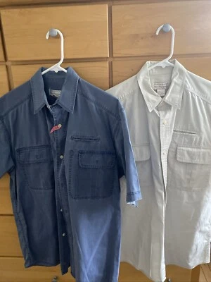 Par de camisas de manga corta para hombre Norm Thompson Escape From The Ordinary talla M Foto 1 de 4