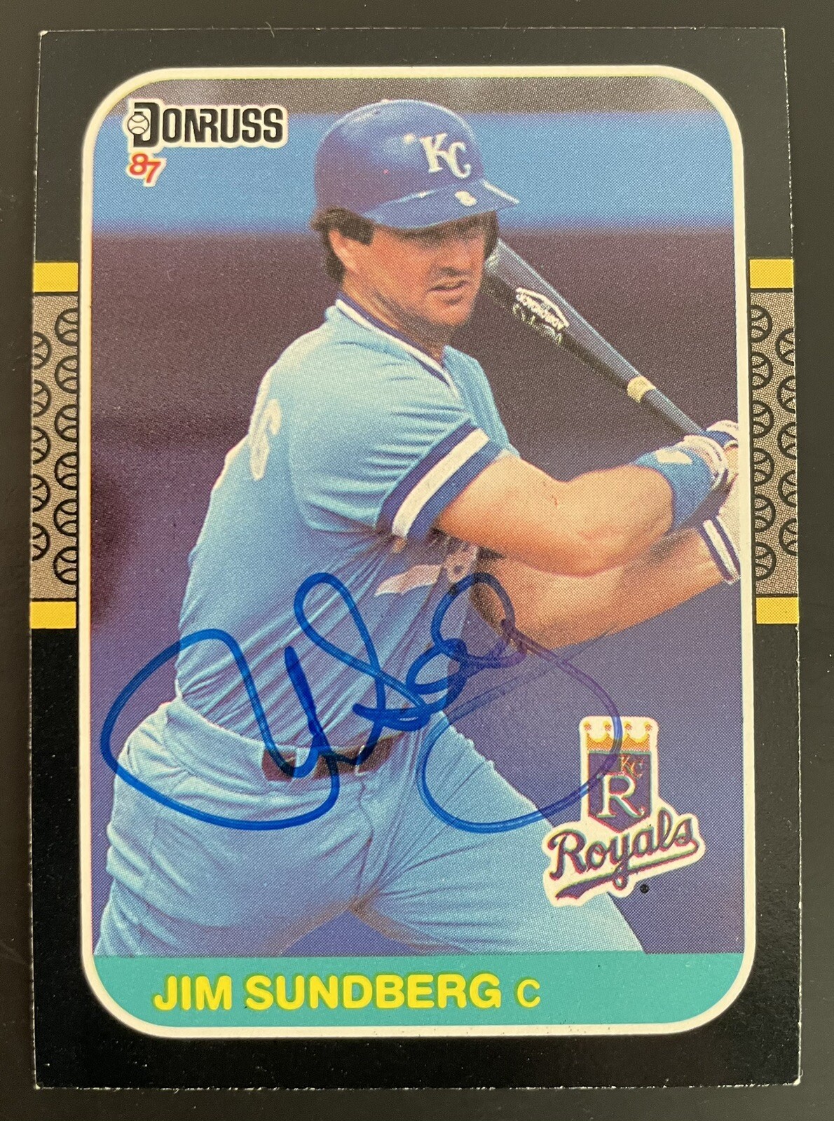 1987 Donruss Signed #280 Jim Sundberg KC Royals Autographed Card Auto
