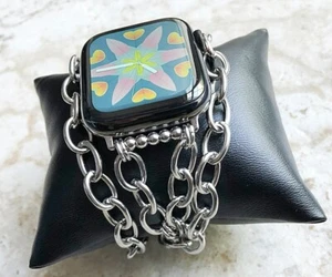St Steel Chain Link Band for Apple Watch Ultra 3 2 1, 11 10 SE 3 Series N30 - Picture 1 of 10