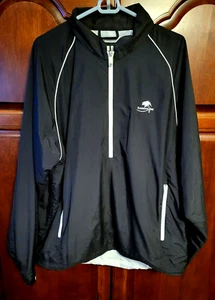 Chaqueta cortavientos Footjoy FJ para hombre XL negra blanca media cremallera logotipo golf - Imagen 1 de 8