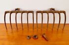 2 Antique Planet Jr. 7" Rake Attachments 7-Tooth, 5" Long Wheel Hoe Planter