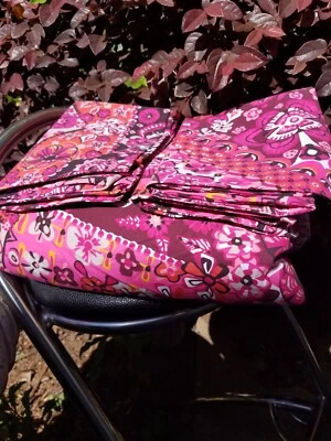 Funda nórdica completa/queen floral roja/rosa Pottery Barn 3 piezas PB con 2 fundas de almohada Foto 1 de 4