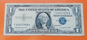 ONE DOLLAR SILVER CERTIFICATE  SERIES 1957 B  BLU SEAL - Picture 1 of 7