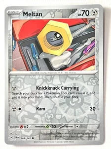 Meltan 103/142 Reverse Holo Common Stellar Crown Pokemon Pack Fresh Near Mint NM - Picture 1 of 6