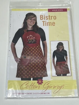 Apron Coffee Lovers Bistro Time Cotton Ginnys Sewing Pattern NEW Adult 2 Sizes - Image 1 of 2
