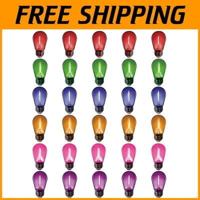 S14 LED Bulbs - Red/Green/Blue/Orange/Pink/Purple - Image 1 of 4