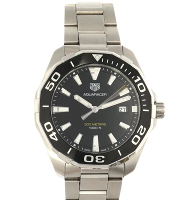 Tag Heuer Aquaracer WAY101A.BA0746 esfera negra reloj de cuarzo caja papeles TOTALMENTE NUEVO Foto 1 de 4