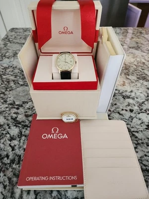 Relógio masculino OMEGA Seamaster Deville quartzo folheado a ouro 10k 35 mm - Imagem 1 de 4
