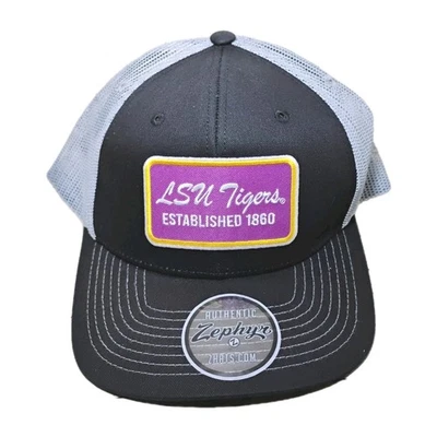 LSU Tigers 1860 Embroidered Adjustable Mesh Hat Snapback Cap  - Image 1 of 4