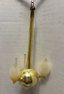 Antik GOLD mundgeblasen GLAS 6" Kronleuchter WEIHNACHTSSCHMUCK Dekoration Deutsch - Bild 1 von 12