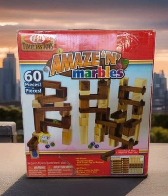 Juego de canicas AMAZE'N de Ideal Timeless Toys 60 piezas ¡Diversión de construcción! Foto 1 de 4