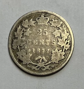 25 centavos de plata Canadá 1872 H - Imagen 1 de 2