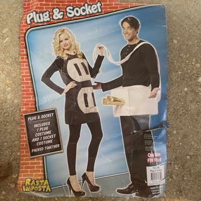 Disfraz de Halloween Rasta Imposta enchufe y enchufe para parejas talla única para la mayoría Foto 1 de 4