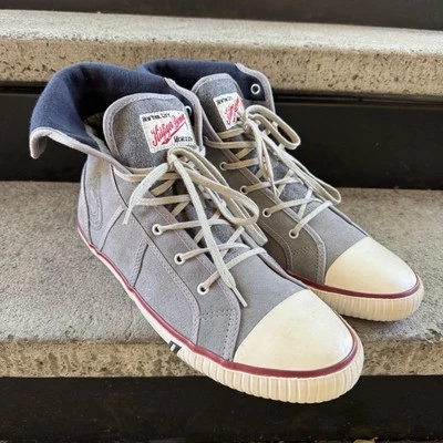 Vintage 2000's Mens Size 12 Tommy Hilfiger High Top 70's Style Sneakers - Image 1 of 4