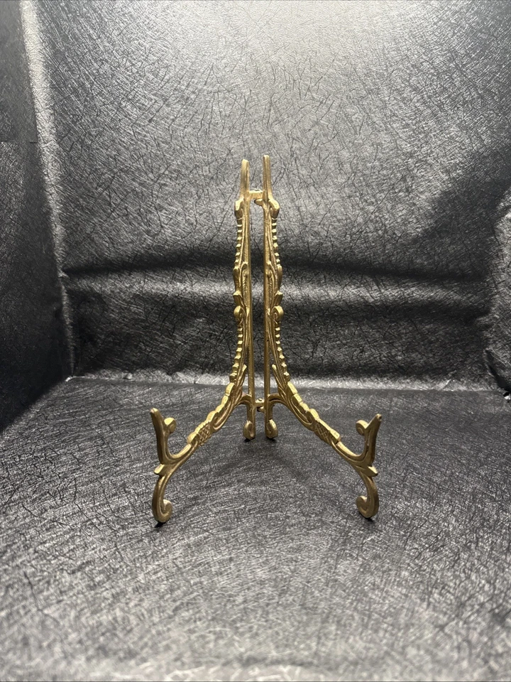 Easel Display Stand Decorative Design Solid Brass Folding Large Size - Image 1 of 4