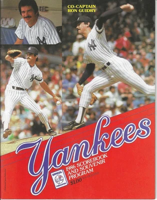 New York Yankees v Angels - 8/25/1986 - Official Game Program - AUTHENTIC - Image 1 of 4