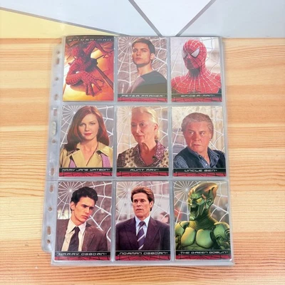 Spider Man 1 Movie Marvel Topps 2002 1-100 Base Cards Complete Set + Wrappers - Photo 1/4