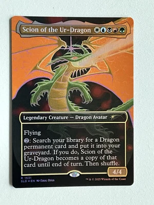 MTG Scion Of The Ur-Dragon *Rainbow Foil* Secret Lair: Devastation Dragons MT/NM - Image 1 of 2