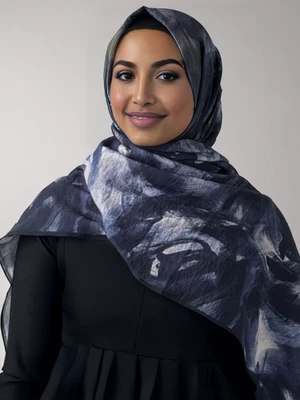 Mantón rectangular Midnight Aura Hijab Foto 1 de 3