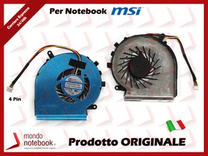 Ventola Fan CPU MSI GE62 GE72 PE60 PE70 GL62 (4 Pin) - Photo 1/1