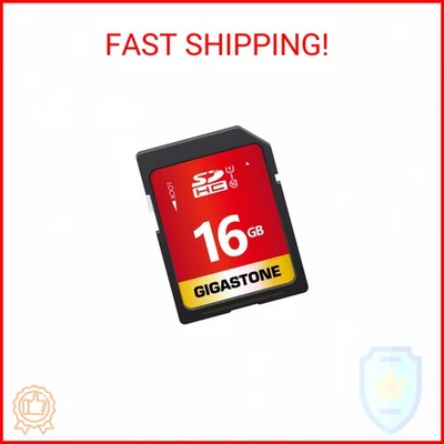 GIGASTONE 16GB SD Card UHS-I U1 Class 10 SDHC Memory Card High-Speed Full HD Vid - Image 1 of 2