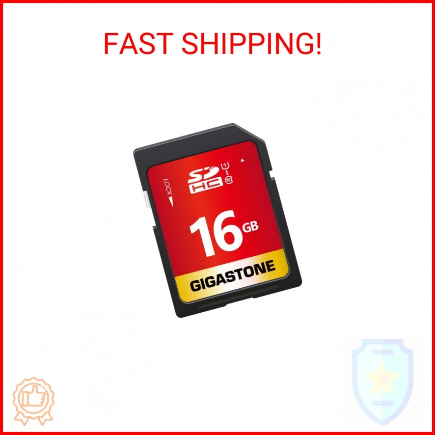GIGASTONE 16GB SD Card UHS-I U1 Class 10 SDHC Memory Card High-Speed Full HD Vid - Image 1 of 2