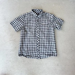 Smartwool Men’s Button Up Shirt M Short Sleeve Plaid Gingham Merino Blend - Picture 1 of 5