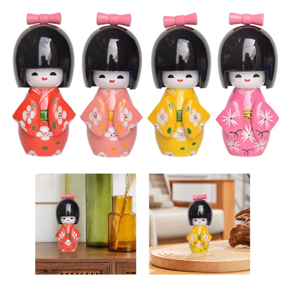 Traditioneller japanischer Kimono Geisha Puppe Schreibtisch Figur Sammlerstück kleine Skulptur - Bild 1 von 1