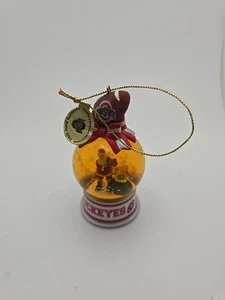 Ohio State Buckeyes Danbury Mint Snow Globe Christmas Snowman Ornament - Picture 1 of 6