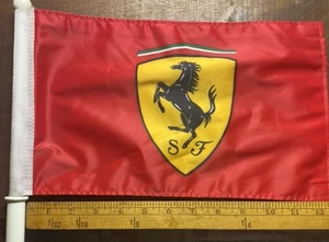 Ferrari Red Racing Flag with Scuderia Shield Logo - Picture 1 of 7