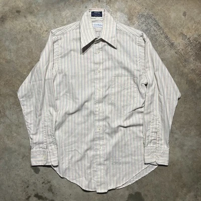 Camisa a Rayas Blancas Bernard Shepherd Gant Años 70 Verdadera Vintage Años 70 Foto 1 de 4