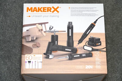 New & Sealed! Worx WX996L 20V MAKERX 6pc Ultimate Crafting Tool Combo Kit - Image 1 of 3