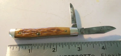 Faca dobrável RARA/VINTAGE QUEEN 2 lâminas - EUA - COMO ENCONTRADA - Imagem 1 de 4