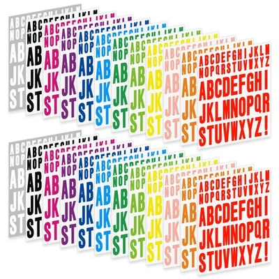 24 Sheets Letter Stickers 1272 Pcs Alphabet Sticker,1inch 2inch Self Adhesive - Image 1 of 4