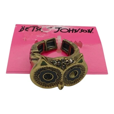 Betsey Johnson Vintage Vampire Slayer Owl Bird Stretch Ring READ!! - Image 1 of 4