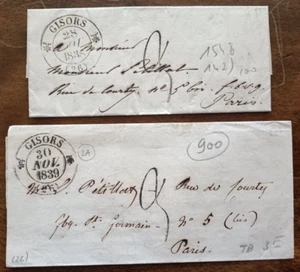 LETTRE marque postale - Deux lettres de la Comtesse La FERRONAY - Gisors 1838-9 - Imagen 1 de 2