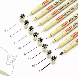 Micro Fineliner Pens - Archival Black Ink Pens - Pens for Writing or Drawing ... - Picture 1 of 9