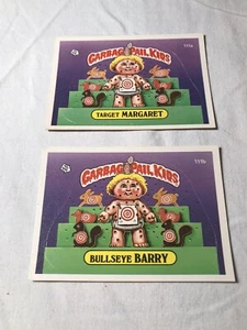 🔥1986 Garbage Pail Kids 111a TARGET MARGARET 111b BULLSEYE BARRY OS3 GPK🔥 - Picture 1 of 4
