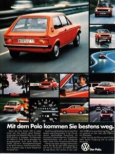 3w23219/ Alte Reklame aus 1977 – VOLKSWAGEN Polo - Bild 1 von 1