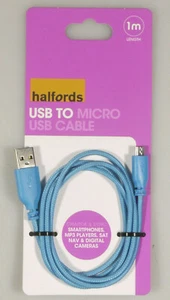 PRL) CAVO USB CABLE TO MICRO USB CHARGE SYNC SMARTPHONES MP3 PLAYERS ANTI-TANGLE - Bild 1 von 4