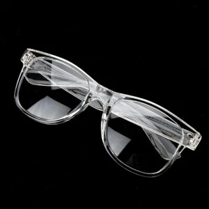 Mens Womens VINTAGE RETRO Style Clear Lens EYE GLASSES TRANSPARENT CRYSTAL FRAME - Picture 1 of 7