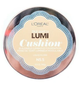 L'Oreal True Match Lumi Cushion Luminous Foundation N5.5 Perfect Beige, 2 Count - Picture 1 of 2