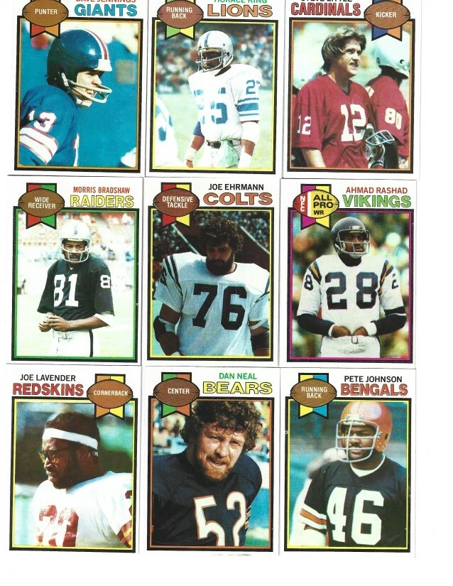 1979 Topps Football Cards Complete Your Set 1-250 - Image 1 of 1