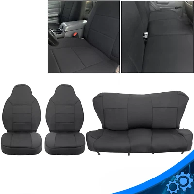 Fundas de asiento de coche negras de neopreno para Jeep Cherokee XJ 1997-2001 | 1er/2do - 91023 Foto 1 de 4