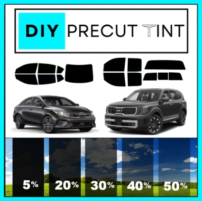 Hágalo usted mismo Kit de tinte de ventana precortado para CUALQUIER Kia Optima 06-21 CUALQUIER sombra CUALQUIER ventana Foto 1 de 4