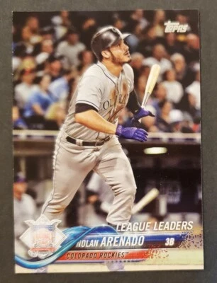2018 Topps #192 Nolan Arenado ROCKIES LEAGUE LEADERS baseball card NM/MT - Image 1 of 2